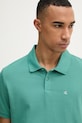 Calvin Klein Jeans polo męskie bawełniane zielony LV040EM269