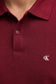 Βαμβακερό μπλουζάκι πόλο Calvin Klein Jeans LV040EM269 μπορντό
