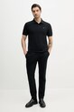 Bavlněné polo tričko Calvin Klein Jeans LV040EM269 černá SS25