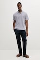 Bavlněné polo tričko Calvin Klein Jeans LV04RB282G fialová SS25