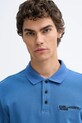 Odzież Karl Lagerfeld Jeans polo bawełniane A2M17094 niebieski