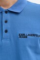 Karl Lagerfeld Jeans polo bawełniane A2M17094 niebieski
