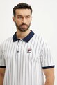 Fila polo de bumbac Linter alb FAM0923