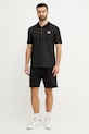 Fila polo bawełniane Linter FAM0923 czarny SS25