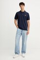 Bally polo bawełniane MJE06N granatowy AW25