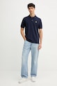 Bally polo bawełniane MJE06N granatowy AW25