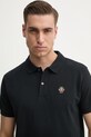Bally polo de bumbac negru MJE06N