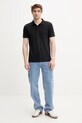 Hollister Co. tricou polo KI324.5172.900 negru SS25
