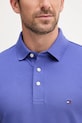 Polo tričko Tommy Hilfiger fialová MW0MW17771.