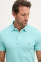 Tommy Hilfiger polo in cotone con elastan turchese MW0MW17771.
