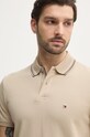Polo majica Tommy Hilfiger bež MW0MW38459