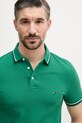 Tommy Hilfiger t-shirt męski bawełniany zielony MW0MW39993