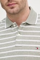 Tommy Hilfiger πόλο ανδρικό με πρόσμιξη λινού MW0MW33140 πράσινο