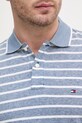 Tommy Hilfiger πόλο ανδρικό με πρόσμιξη λινού MW0MW33140 μπλε