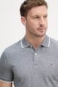 Tommy Hilfiger polo męskie z dodatkiem lnu czarny MW0MW33140