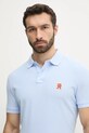 Βαμβακερό μπλουζάκι πόλο Tommy Hilfiger μπλε MW0MW33167