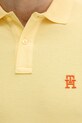 Bombažen polo Tommy Hilfiger rumena MW0MW33167