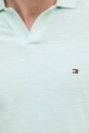 Tommy Hilfiger πόλο ανδρικό βαμβακερό MW0MW38482 τιρκουάζ