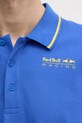 Red Bull Racing x Pepe Jeans tricou polo TIPPED LOGO POLO RM540013 albastru