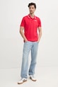 Red Bull Racing x Pepe Jeans tricou polo TIPPED LOGO POLO RM540013 rosu SS25