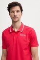 Red Bull Racing x Pepe Jeans tricou polo TIPPED LOGO POLO rosu RM540013