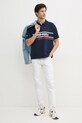 Red Bull Racing x Pepe Jeans pamut póló MOTO PANEL POLO RM540017 sötétkék SS25