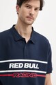 Red Bull Racing x Pepe Jeans pamut póló MOTO PANEL POLO sötétkék RM540017