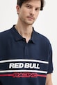 Red Bull Racing x Pepe Jeans polo bawełniane MOTO PANEL POLO granatowy RM540017
