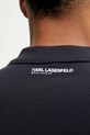 Karl Lagerfeld pamut póló A2M46036 sötétkék