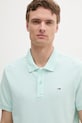 Oblačila Bombažen polo Tommy Jeans DM0DM20226 turkizna