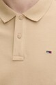 Tommy Jeans polo męskie bawełniane DM0DM20676 beżowy