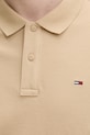 Tommy Jeans polo męskie bawełniane DM0DM20676 beżowy