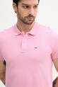 Tommy Jeans polo de bumbac roz DM0DM20676
