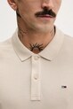 Tommy Jeans polo bawełniane DM0DM20676 beżowy