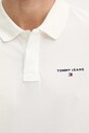 Bombažen polo Tommy Jeans DM0DM20914 bela
