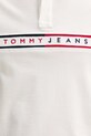 Βαμβακερό μπλουζάκι πόλο Tommy Jeans DM0DM20916 λευκό