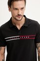 Tommy Jeans polo de bumbac negru DM0DM20916