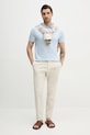 Βαμβακερό μπλουζάκι πόλο Tommy Hilfiger MW0MW39994 μπλε SS25