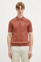 Bavlněný svetr Fred Perry hladký oranžová K9725.324