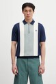 Bavlněné polo tričko Fred Perry regular tyrkysová K9728.Y90