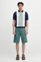 Bavlněné polo tričko Fred Perry K9728.Y90 tyrkysová