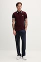 Fred Perry polo bawełniane M3600.597 bordowy SS26