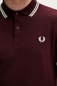 Fred Perry polo bawełniane M3600.597 bordowy
