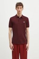 Fred Perry polo bawełniane regular bordowy M6000.597