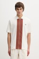 Fred Perry polo bawełniane wzorzyste beżowy M6661.760