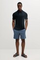 Marciano Guess polo z domieszką lnu 5GHP01.6315A granatowy SS25