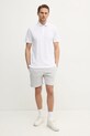 Hackett London polo bawełniane HM563444 biały SS25