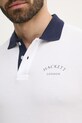 Bavlněné polo tričko Hackett London HM563421 bílá
