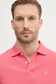 Bavlnené polo tričko Hackett London ružová HM563426