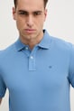 Hackett London polo bawełniane niebieski HM563426